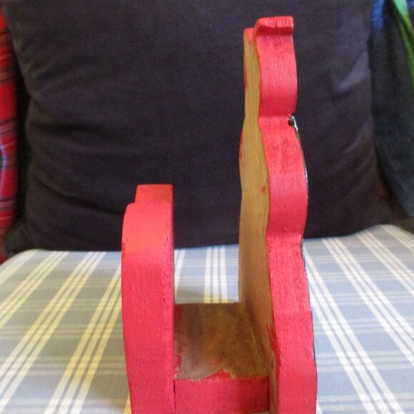 FINAL SALE! VTG Hand painted Black Americana Napkin Holder/Letter Holder - Picture 4 of 10